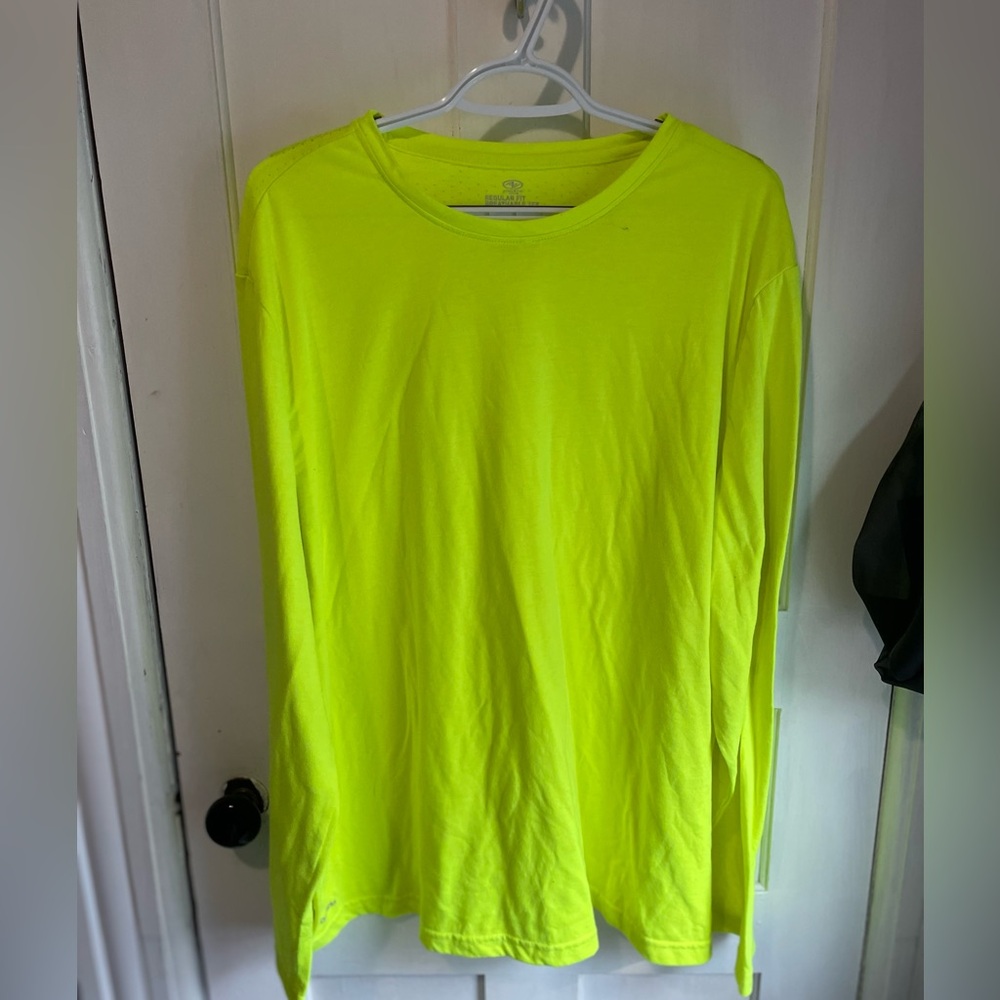 Athletic - Men's 2X - Neon Yellow Long Sleeve - Air holes on back